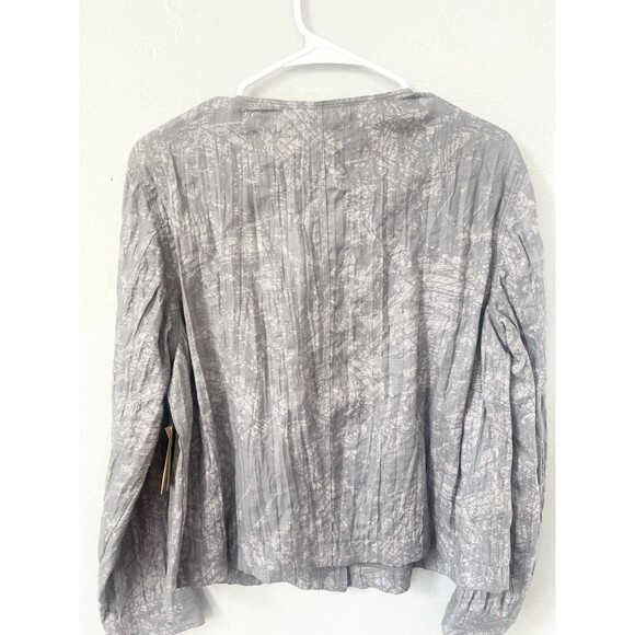 Coldwater Creek Jacket Size Medium Petite 100% Linen Gray Journey New NWT $89 - Picture 7 of 10